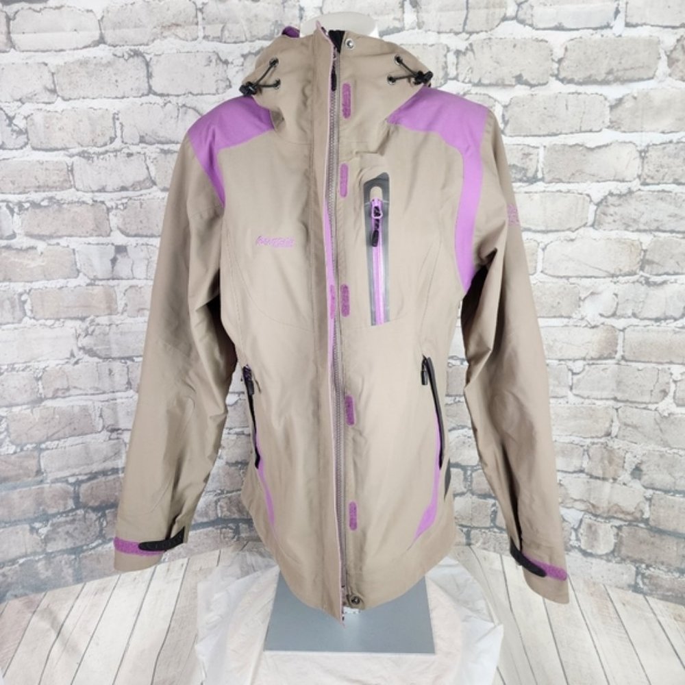 Bergans of Norway 1353 Litlos Lady Shell Jacket Taupe Lilac Size Large Hiking